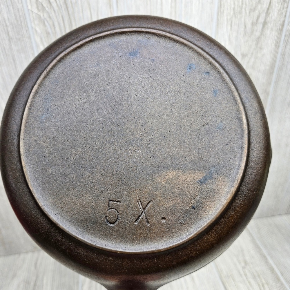 Vintage BSR Birmingham‎ Stove Red Mountain Cast Iron Skillet No 5X. Heat Ring